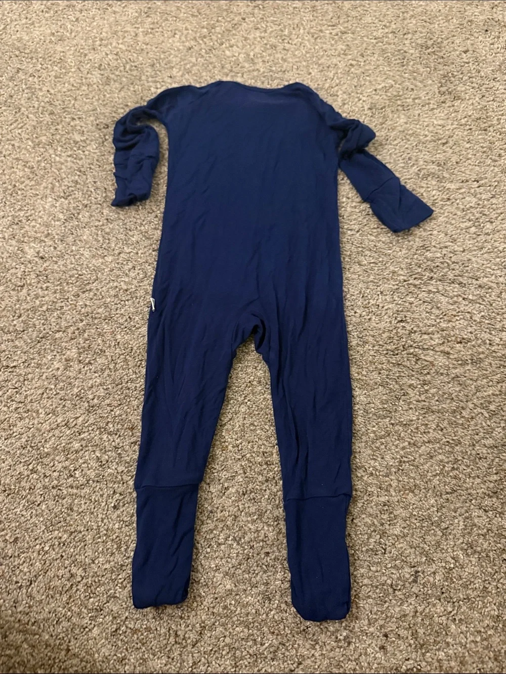 Little Sleepies Navy Blue One-Piece Footed Pajamas Sleepwear 3-6 months